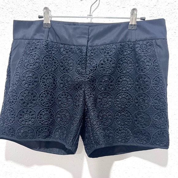 The Limited Blue Bermuda Shorts with Eyelet Detailing 8 - Picture 1 of 8